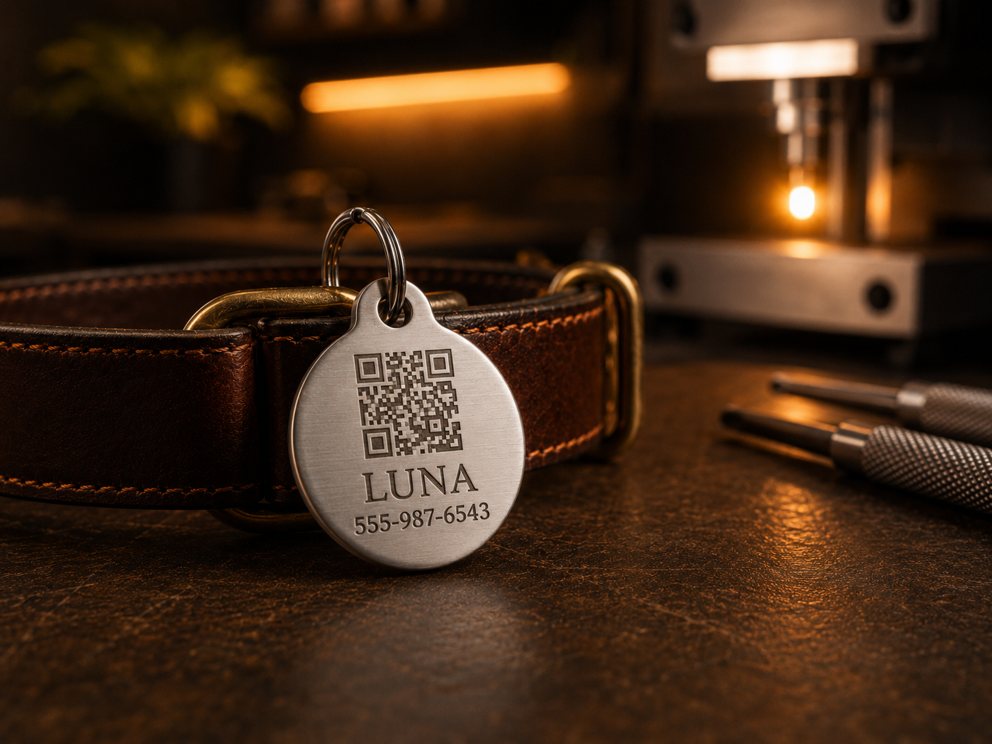 QR код на адреснике для собаки